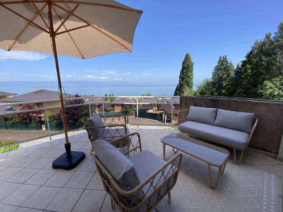 Magnifique Appart Renove Evian Duplex Vue Lac 8 Pers Buitenkant foto