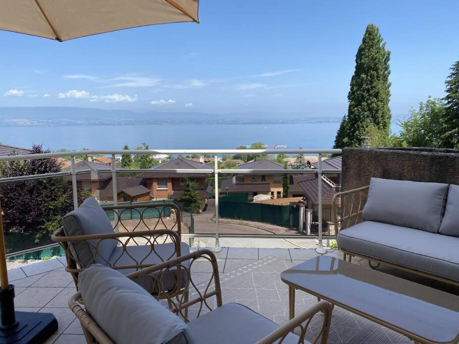 Magnifique Appart Renove Evian Duplex Vue Lac 8 Pers Buitenkant foto